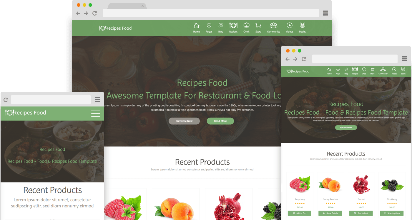 Recipes Food - Html Template